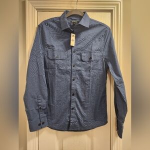 Men's Dress Shirt - Express - Blue - XS